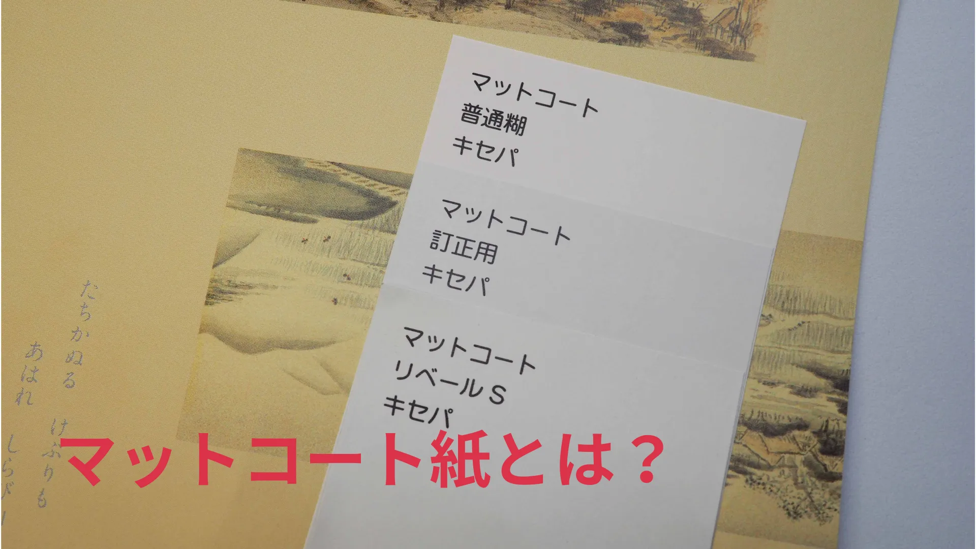 マットコート紙の紹介