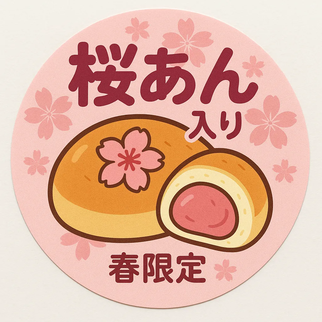 桜モチーフの春祭り限定シール1